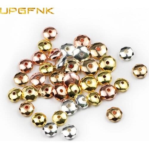 Rose Gold,Silvers plating Hematite Natural Stone bead 3/4/6/8/10mm Flat Round spacer Loose beads for Jewelry Making DIY bracelet