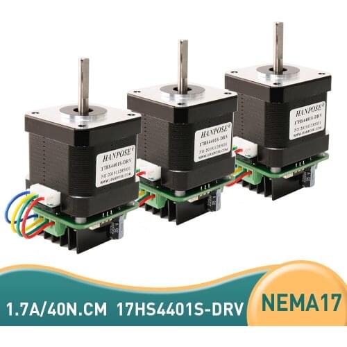3pcs 17hs4401S stepper motor drive large torque rejection 40N.cm integrated motor drive integrated machine engraving machine