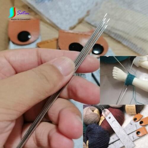 Full Size Professional Mini Stainless Steel Straight Knitting Needle Doll Clothes Socks Diy Hand Tools Sewing Knitting Needle