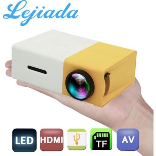 LEJIADA HOT YG300 Pro LED Mini Projector 1080P Full HD Supported HDMI USB AV TF PS4 Portable Home Media Player