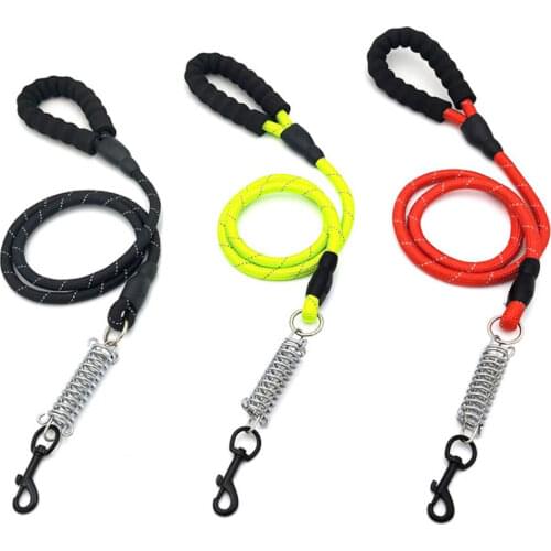 1.5M Reflective Durable Dog Leash Walking Lead Nylon Basic Leashes Running Walk Train For Medium Large Dogs Collar Lead Ropes