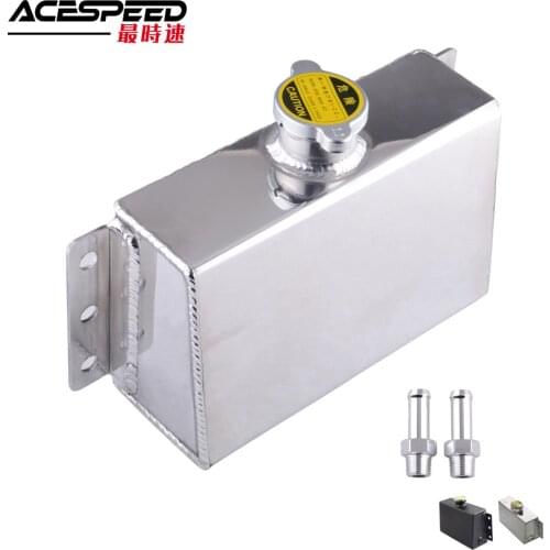 Aluminum Universal Coolant Expansion Fill Tank Overflow Reservoir For Honda Civic 240SX WRX