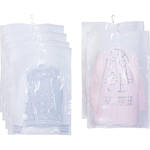 Multiple Size Hanging Vacuum Storage Bags ,Space Saver Bag Hanging for Coats Storage ,DustProof Closet Organizer