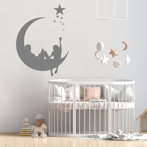 Vinyl Wall Stickers For Bedroom Read Book Wall Decals Fairy Tale Home Decors Crescent Star Room Decal Window Sticker Teen B492