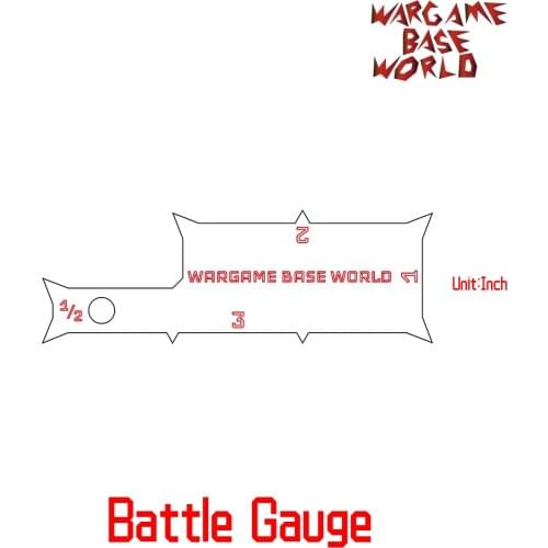 Wargame Base World - combat gauge - measure tooling - ruler for Warhammer
