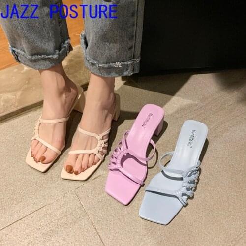 2021 new womens sandals fashionable thick heels womens high heels casual platform sandals gladiator sandals w051