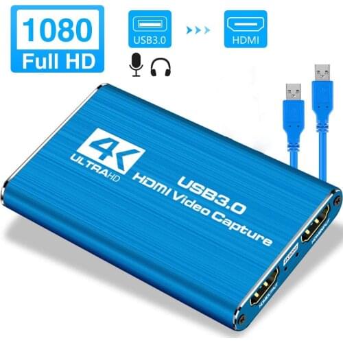 2020 Mini Video Capture Card USB 2.0 HDMI Video Grabber Recorder Box PS4 Game DVD Camcorder HD Camera Recording Live Streaming