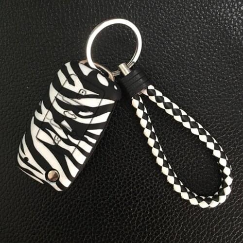 3 Button Silicone Car Key Cover For Skoda Fabia Octavia Superb For Seat Leon Toledo Altea Ibiza For VW Golf Polo Fob Shell Cover