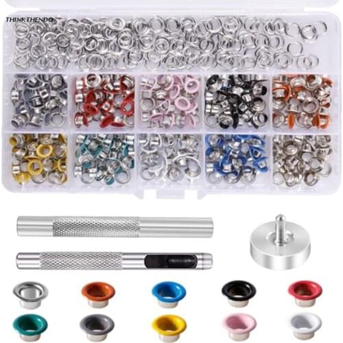 Metal Eyelets Kit for Repairing Tarps Broken Shoes Canvas Leather Clothes