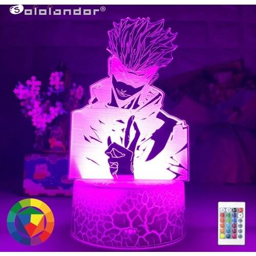 3D LED Night Light Anime Lamp Gojo Satoru Figure for Kids Bedroom Decor Nightlight Manga Cool Gift Child Table Lamp Dropshipping