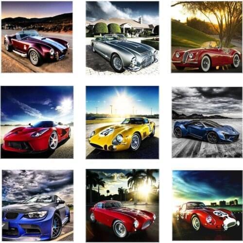 Full Square/Round Drill 5D DIY Diamond Painting "Racing car landscape" 3D Embroidery Cross Stitch Mosaic Home Decor Gift