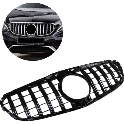 W212 Car Front Grille E Class GT Black Grill For 2014 2015 2016 Mercedes Benz W212 Sedan E200 E250 E300 E350 E400 E500 No logo