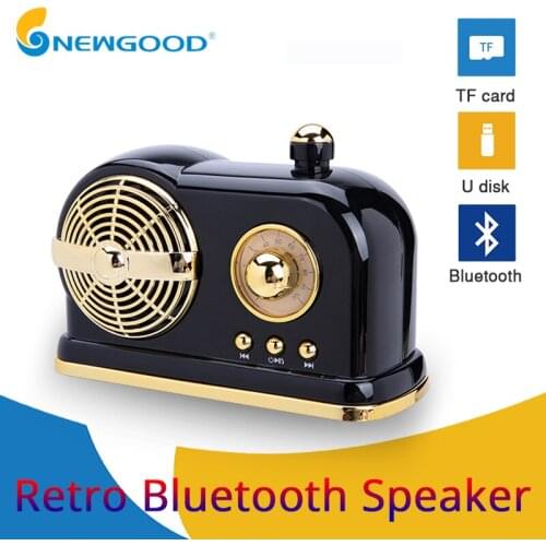 Retro Bluetooth Speaker Portable Wireless Speakers Column Bass Stereo Subwoofer Support TF Card USB disk Music Player