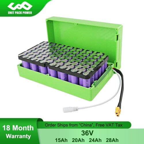 Long Range 36V 28Ah 24Ah 20Ah 15Ah eScooter Battery Pack With Cell Holder&Waterproof Ring for 500W 350W 250W Bafang TSDZ2 Motor