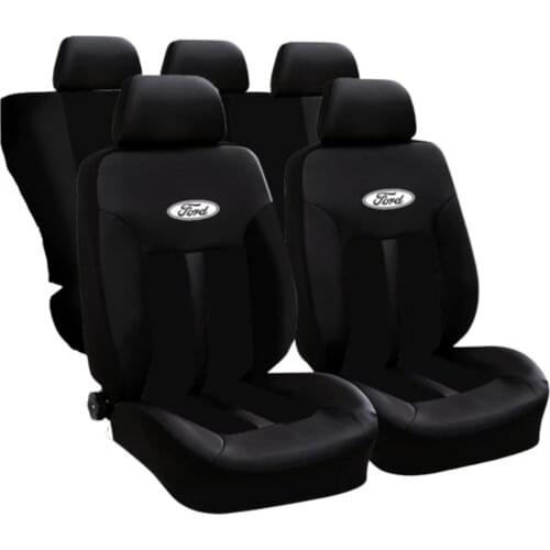 For Ford Fiesta focus sierra ford ka taunus models Ford Logo Front Rear Car Seat Cover black gray blue red