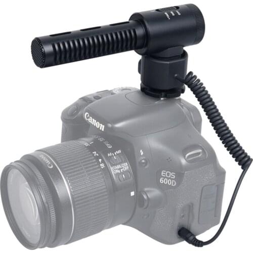 CoMica CVM-V20 On Camera Video Microphone Double Mics Super-Cardioid Video Interview Mic for Smartphone iPhone Samsung Huawei XM