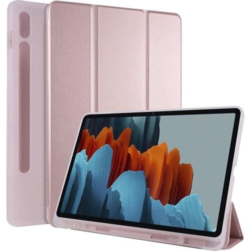 For Samsung Galaxy Tab S7 Plus Case Back Skin Stand Tablet For Samsung Tab S7 Plus S7 12.4 inch Cover SM-970 SM-T975 T976 S7