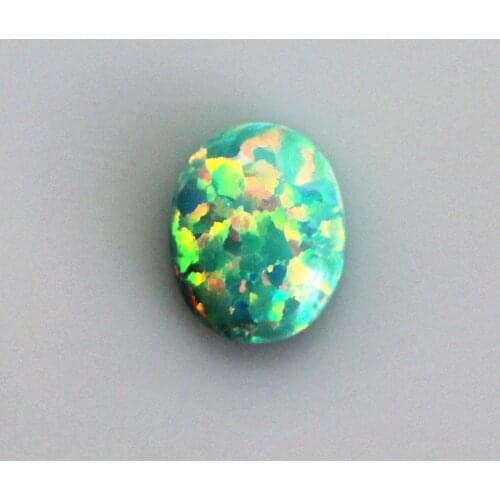 Prase opal created gemstone green prasopal oval shape flat face gems stone loose gemstones beads for jewelry making diy design