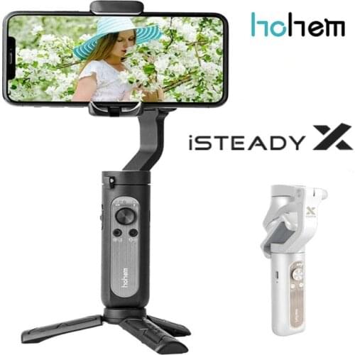 Hohem iSteady X Gimbal Stabilizer 3-Axis for Smartphone 0.5lbs Lightweight Foldable Phone Gimbal for iPhone 11 pro max Xs 12 X