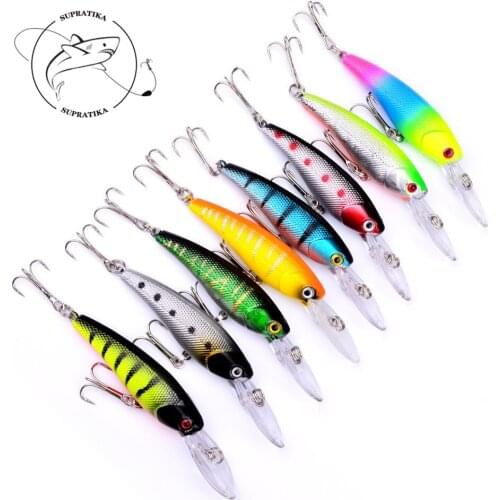 10pcs/lot Artificial Fishing Bait 90mm/8.3g Trolling Minnow Saltwater Wobblers Pesca Jerkbait Boat Trailers Fish Lures Tackle