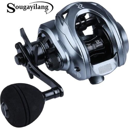 Sougayilang NEW 9+1BB Baitcasting Reel High Speed 8.0:1 with Aluminum Spool Centrifugal Brakes Power Handle Fishing Reel