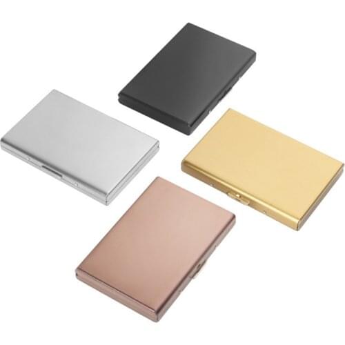 Metal Business Card Holder for Men & Women, Pocket Business Card Case Business Name Credit ID Card Holder，Flip Metal Card Case