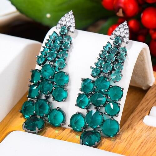 Missvikki New Italy Bohemia Romantic Sparkling Crystal Drop Earrings for Women Fine Jewelry Full CZ Accessories New Jewelry