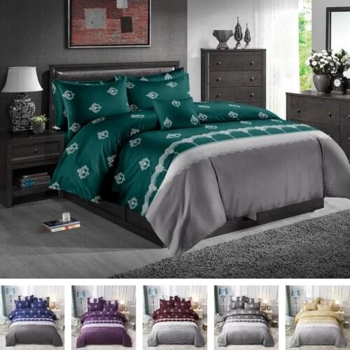 Fashion 2 or 3pcs Bedding Set Luxury Royal Duvet Cover Sets with Zipper Closure 1 Quilt Cover + 1/2 Pillowcases US/EU/AU Size