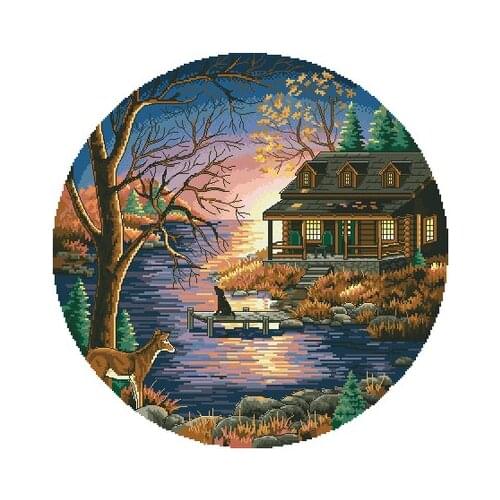 TD Bonnie Rabbit - Birthday cross stitch kit Animal cotton thread Love lock canvas stitching embroidery Dim 03890