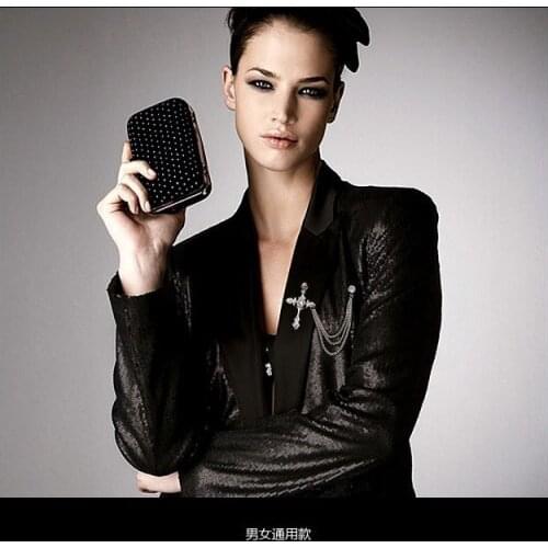 New cross-shaped sweater chain ladies mens retro shirt pin shawl brooch cardigan clip door knocker