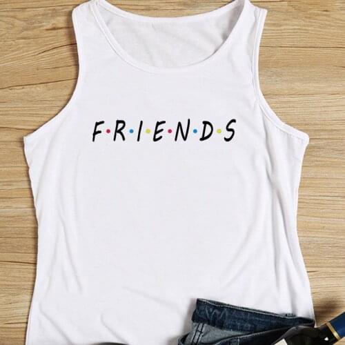 New Summer Vest Women Fridens Letter Printed Lady Tank Tops Womens Graphic Female Fashion sleeveless Tee Top Clothes Streetwear