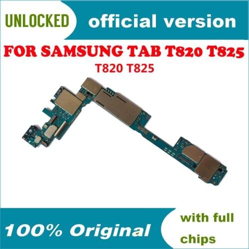 Original Unlocked for Samsung Galaxy Tab S3 T820 T825 Motherboard with Full chip Motherboard Good working logic baord Android OS