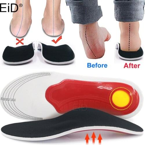 EiD Arch Support Insole for Flat Feet Men Women EVA Orthopedic Shoe Pad OX Leg Correction Foot Pain Relief Inner Sole for Shoes