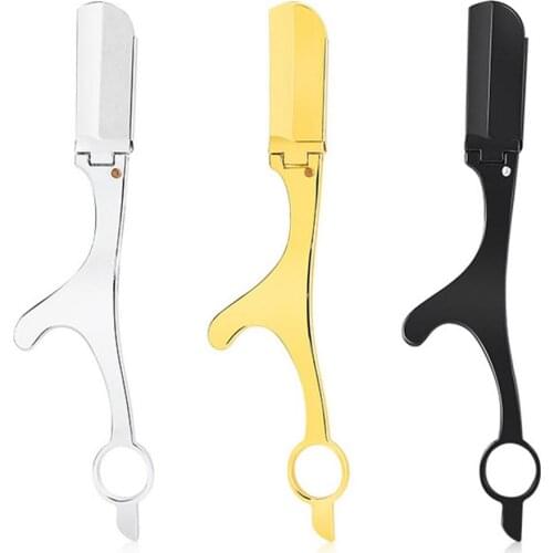 Professional Straight Razor Manual Shaving Clip-on Ring Shaver Vintage Hair Styling Carving Tool for Home Barbershop Personal
