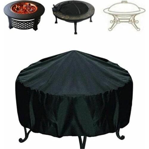 26 Size Household Outdoor Fire Pit Stove Dust Cover 210D Oxford Cloth Waterproof Dust Cover Picnic Solid Round Stove Cover