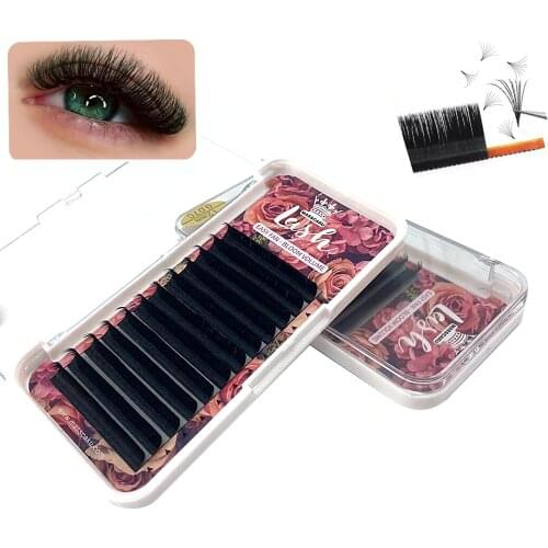 Easy Fan Volume Lash Extension 0.07mm Thickness 8-18mm Long Lasting Russian Blooming 3D Faux Mink Eyelashes