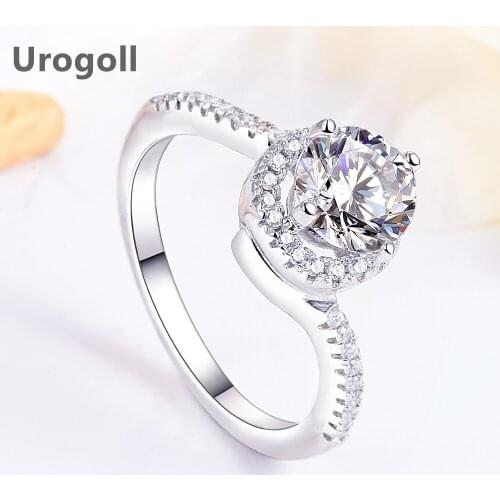 Luxury Ring For Women Pure 925 Sterling Silver Ring Trendy Zircon Wedding Rhinestone Rings For Bride Silver Jewelry Accessories
