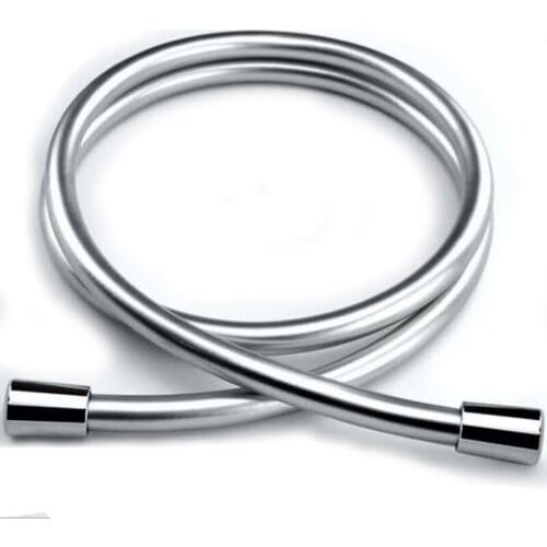 PVC Shower Hose For Bath Handheld Smooth Shower Head Flexible Shower Hose 1.5m/2m Silver High Pressure Bathroom Accessories