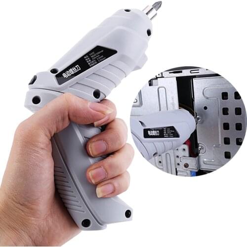 JUNEFOR Mini Cordless Screwdriver Electric Screwdriver 3.6V USB Rechargeable Torque Electrical Screw Driver Bits Power Tools