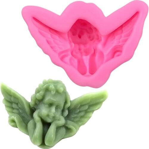 DIY Sugar Craft Angel Frame Silicone Mold Fondant Molds Cake Decorating Soap Mold Candy Chocolate Mould Creative cake mould