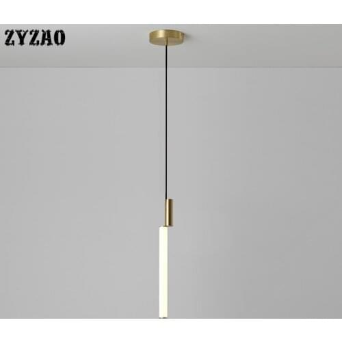 Nordic Simple Creative Bar Restaurant Led Hanglamp Bedroom Bedside Lamp Cafe Living Room Clothing Store Long Strip Pendant Light