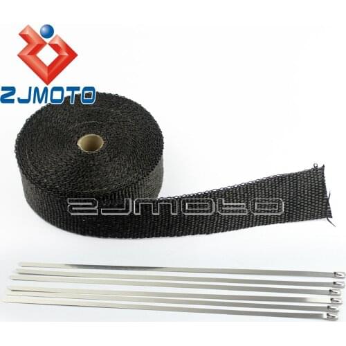 Motorcycle 10m Muffler Pipe Heat Resistant Wrap 2" x 32.8ft Roll Header Exhuast Turbo Heat Tape Wrap For Honda Yamaha Suzuki