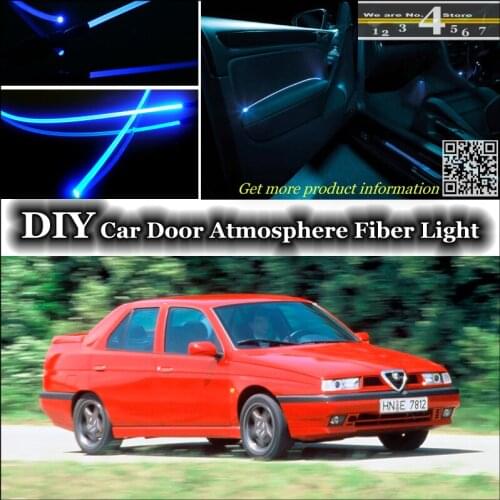 Interior Ambient Light Tuning Atmosphere Fiber Optic Band Lights For Alfa Romeo 33 155 AR Inside Door Panel illumination Refit