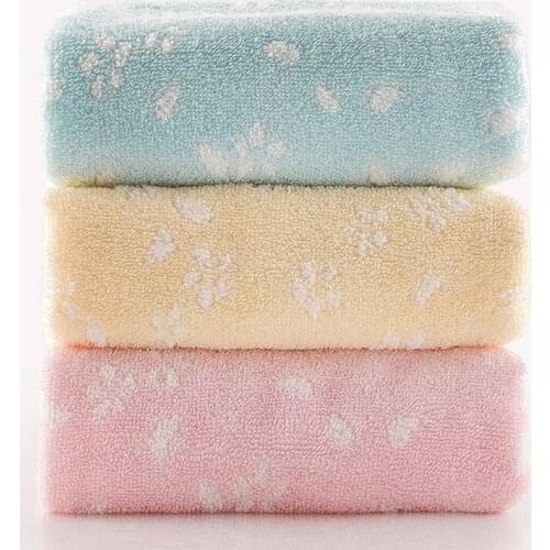 2pcs 95g 34*74cm Floral Cotton Hand Face Towel Set Absorbent Kitchen Towel Hotel Lodge Beauty Salon Sauna Spa Wash Cloth T33