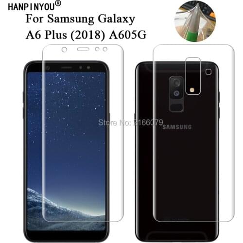 For Samsung Galaxy A6 Plus A6+ (2018) A605G 6.0" Soft TPU Front Back Full Cover Screen Protector Transparent Protective Film