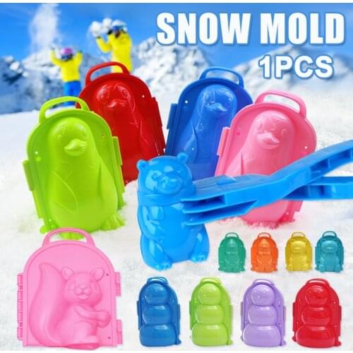 Winter Snow Mold Playing With Snow Tools High Quality Plastic Snow Sand Mould Family Children Outdoor Toy Snowball Maker Clip