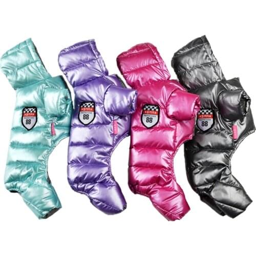 Winter Warm Thicker Clothes For Small Dogs Puppy Pet Dog Coats Waterproof Hooded Dog Jacket Jumpsuits Chihuahua Clothing Overall