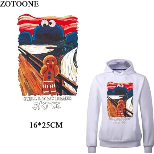 ZOTOONE Scream Patch Iron On Letter Patches For Clothing Heat Transfer Vinyl Applique A-level Washable Stickers Thermal Press E