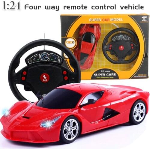 1:24 Scale RC Force Super Cars Remote Sensing Gravity Vacant Toy Vehicles Simulation 4 Channels Remote Control Racing Car Model