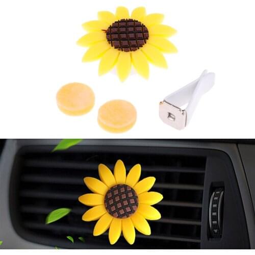1PC Car-Stylish Air Outlet Multiflora Sunflower Perfume Clip Air Auto Vent Freshener Perfume Diffuser Gift Decor